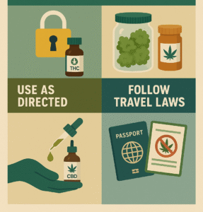 lock, jars, cannabis leave, drop, hands, passport