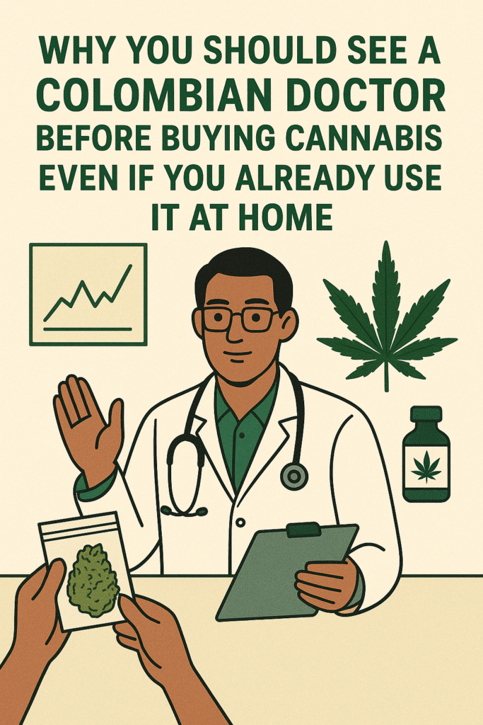 Doctor with jar, and 2 cannabis leaf